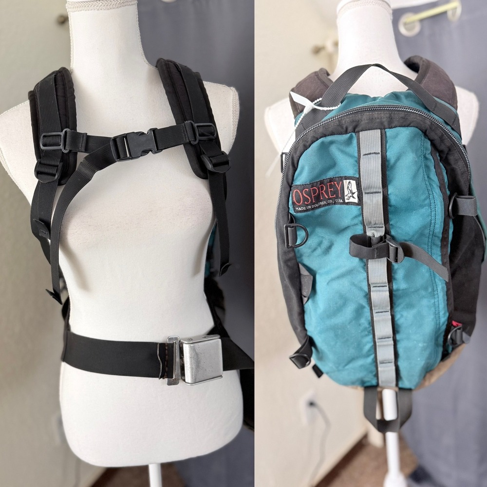 Osprey Vintage Dolores CO USA Hiking Backpack OS Teal Black